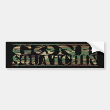 Camo Gone Squatchin Bumper Sticker