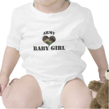 Camo Heart Army Baby Girl T-Shirt