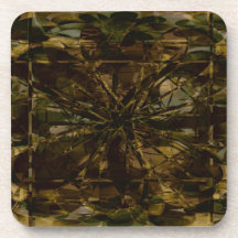 Camo Lover Petal Design Drink Coasters