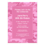 Camo Military Theme Birthday Party Invitation
