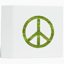 Camo Peace Sign Vinyl Binder