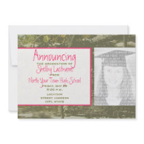 Camo & Pink Graduation Photo Announcement