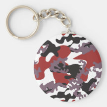 Camo rouge fait sur commande Keychain Porte-clés