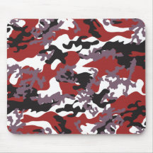 Camo rouge fait sur commande Mousepad Tapis De Souris