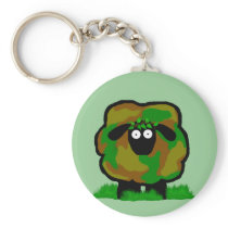 Camo Sheep Keychain