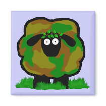 Camo Sheep Magnet
