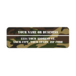 Camo Stencil Return Address Labels labels