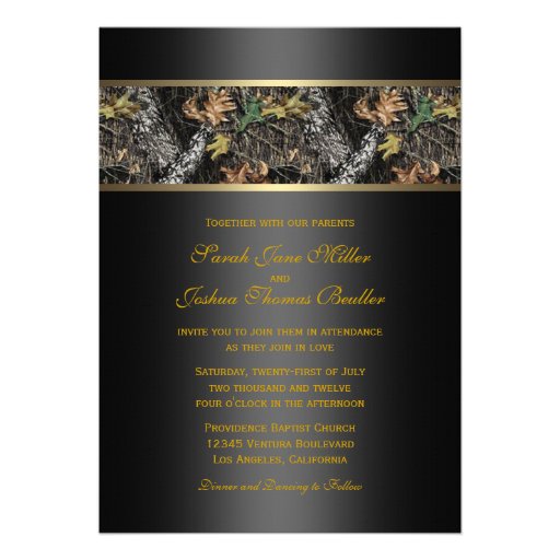 Camo Wedding Invitations