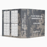Camoflauge ACU Class Notes, Personalized 3 Ring Binders