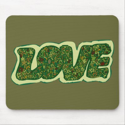 Camoflauge Love Mouse Mats by DoodleBugTees
