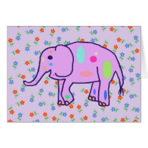 Camouflage Elephant card