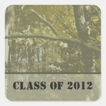 Camouflage Graduation Class of 2012 Sticker