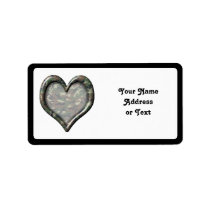 Camouflage Heart Address Labels