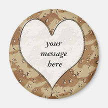 Camouflage Heart Magnets