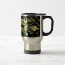 camouflage irish four leaf clover mug