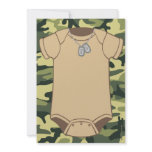 Camouflage Onesie Baby Shower Invitations