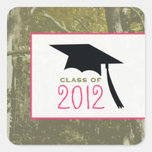 Camouflage & Pink 2012 Graduation Sticker
