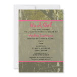 Camouflage & Pink Baby Shower Invitation