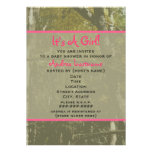 Camouflage & Pink Baby Shower Invitation