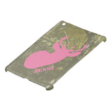 Camouflage & Pink Deer Personalized iPad Mini Case