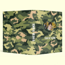 Camouflage School Binder with Your Name & Photo binders
