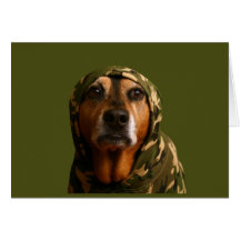 Camouflage Sunny greeting card (blank inside)
