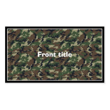 Camouflage Woodland Business Card