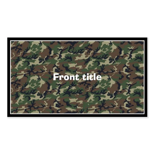 Camouflage Woodland Business Card
