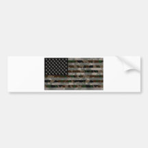 Camouflaged American Flag Bumper Sticker