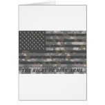 Camouflaged American Flag with deer heads Cards