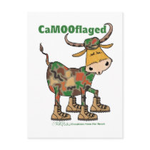 Camouflauge Bull Post Cards
