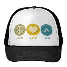 Camp d'amour de paix casquettes de camionneur