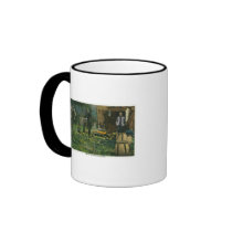 Camp Ground Scene of Men Camping in Maine Coffee Mug
