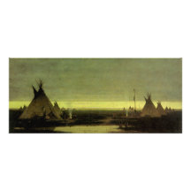 Camp indien à l'aube par Jules Tavernier Invitations Personnalisées