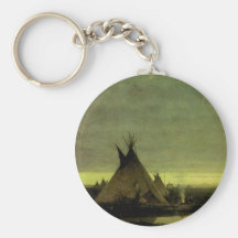 Camp indien à l'aube par Jules Tavernier Porte-clés