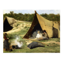 Camp indien carte postale