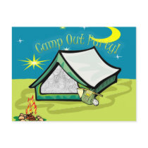 Camp Out Photo Party Card Postcard