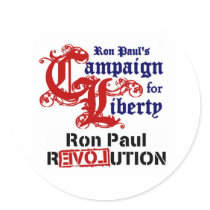 Campaign For Liberty Ron Paul Round Sticker