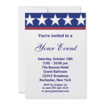 Campaign Party Invitation or 4th of July Party by campaigncentral