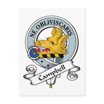 Campbell Clan Badge Postcards