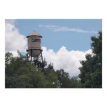 Campbell Water Tower, California Custom Invitations