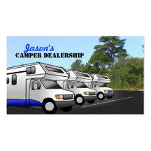 Camper Dealership Business Cards