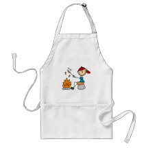 Camper Roasting Hot Dogs Tshirts and Gifts Aprons
