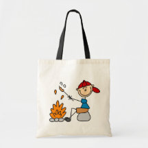 Camper Roasting Hot Dogs Tshirts and Gifts Bag