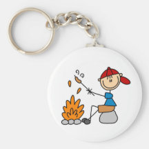Camper Roasting Hot Dogs Tshirts and Gifts Keychain