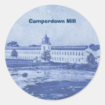 Camperdown Blue Stcker Round Stickers