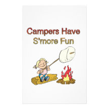 Campers have S'more fun Stationery Design