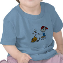 Campeur rôtissant des T-shirts et des cadeaux de h