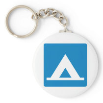 Campground Highway Sign Key Chain