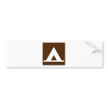 Campground Tent Street Sign Bumper Sticker